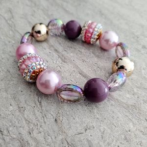 Luxury bracelet with rhinestone beads